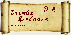 Drenka Mirković vizit kartica